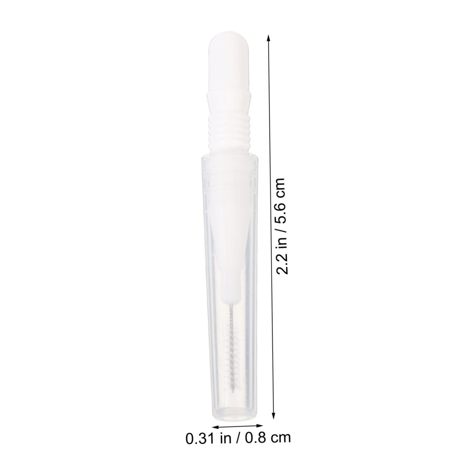 MERRYHAPY MERRYHAPY 20pcs Micro Eyebrow Brush with Cap Palette Eyelash Cosmetic Kit Eyebrows Tiny Eyebrow Comb Lashes Fluffy Wispy Mini Brow Brush Razor Glitter Mascara Mini Makeup Brush Pp White