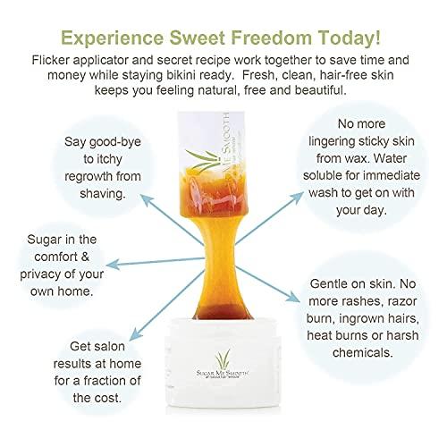 Sugar Me Smooth Sugar Me Smooth Bikini Sugar Wax Kit – Gentle On Skin And Less Painful Hair Removal In A Simple System For At-Home Brazilian, No Strips, No Heat, Water Soluble All-Natural Solution For All Hair Types