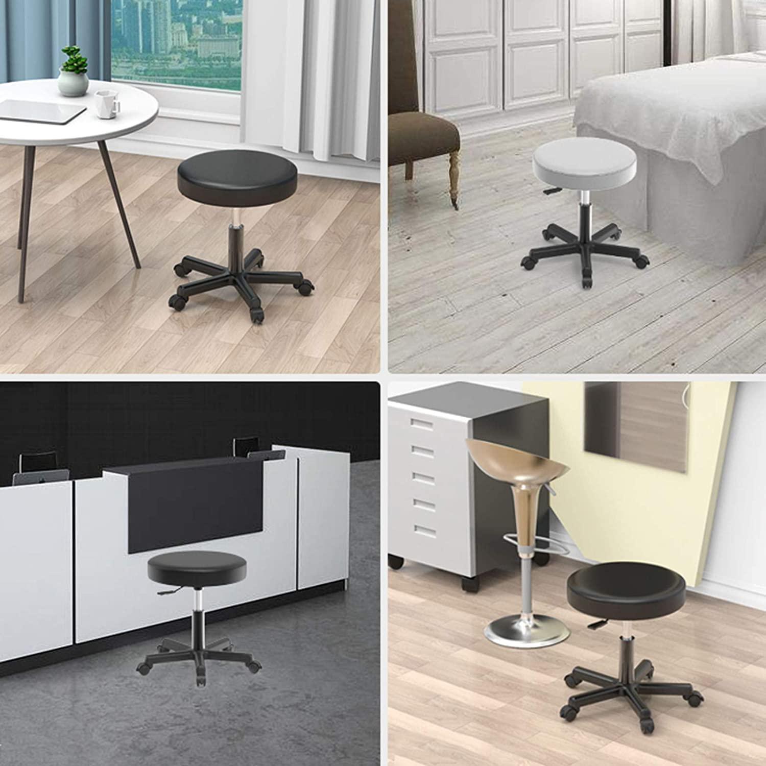 SOVORM Rolling Stools Stool on Wheels Beau Salon Bar Stools Lifting Swivel Leather Chairs Manicure Tattoo Spa Pub Station Stool Stool Plumbing Gas Lift Height Adjustable (Purple) The New