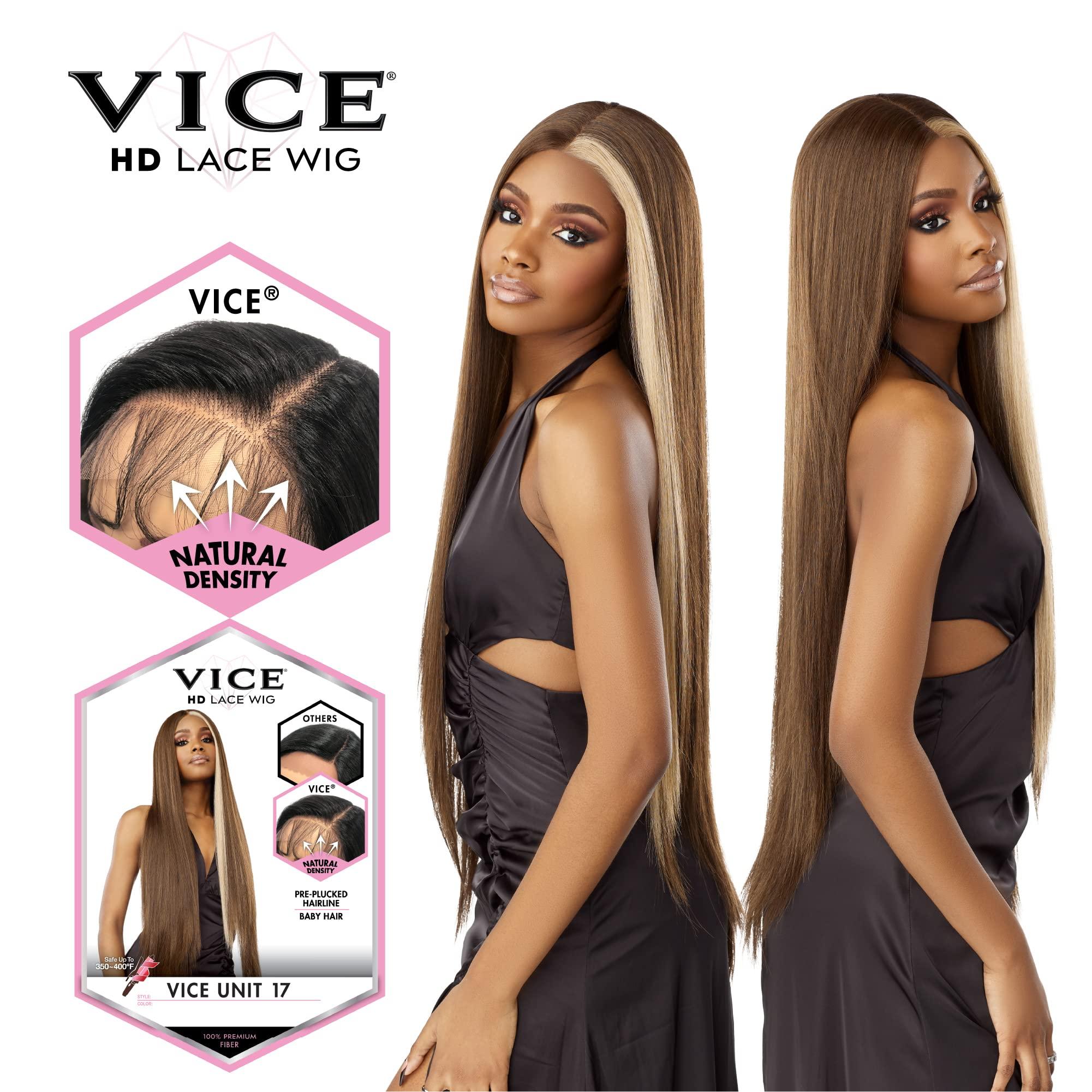 Sensationnel Sensationnel Vice lace front wigs - unit 17 5 inch Deep part synthetic preplucked hairline (LT27/1)