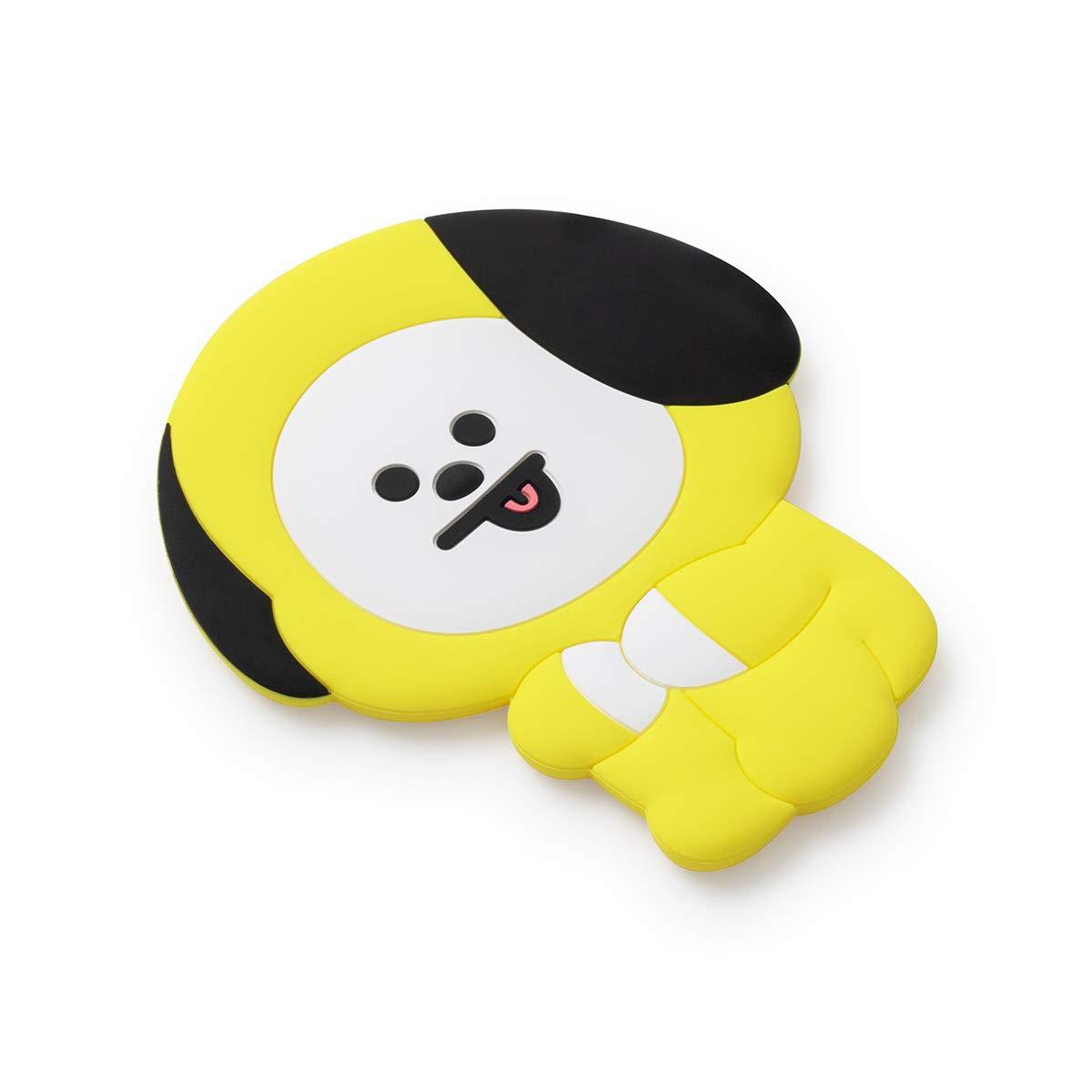 BT21 BT21 CHIMMY Character Small Mini Travel Handheld Hand Mirror for Women and Girls, Yellow