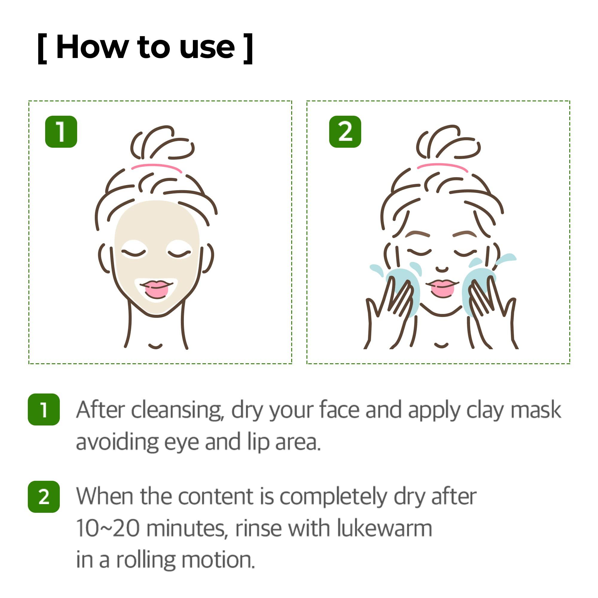 SOME BY MI SOME BY MI Super Matcha Pore Clean Clay Mask - 3.52Oz, 100g - Made from Match Water for Sensitive Skin - Skin Moisturizing Effect with Sebum and Pore Care - Korean Skin Care