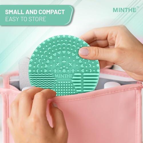 MINTHE MINTHE Makeup Brush Cleaner Mat | 2 Pack | Silicone Makeup Brush Cleaning Mat, Make Up Brush Cleaner Pad, Makeup Brush Mat Cleaner, Makeup Cleaner, Make Up Brushes Cleaning