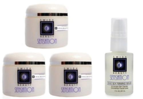 Swisa Beauty Dead Sea Facial Peel + Dead Sea Face Firming Moisturizer + Dead Sea Face Firming Serum + Dead Sea Line Reversal Peptide Serum - Swisa Beauty 4 Products Set.