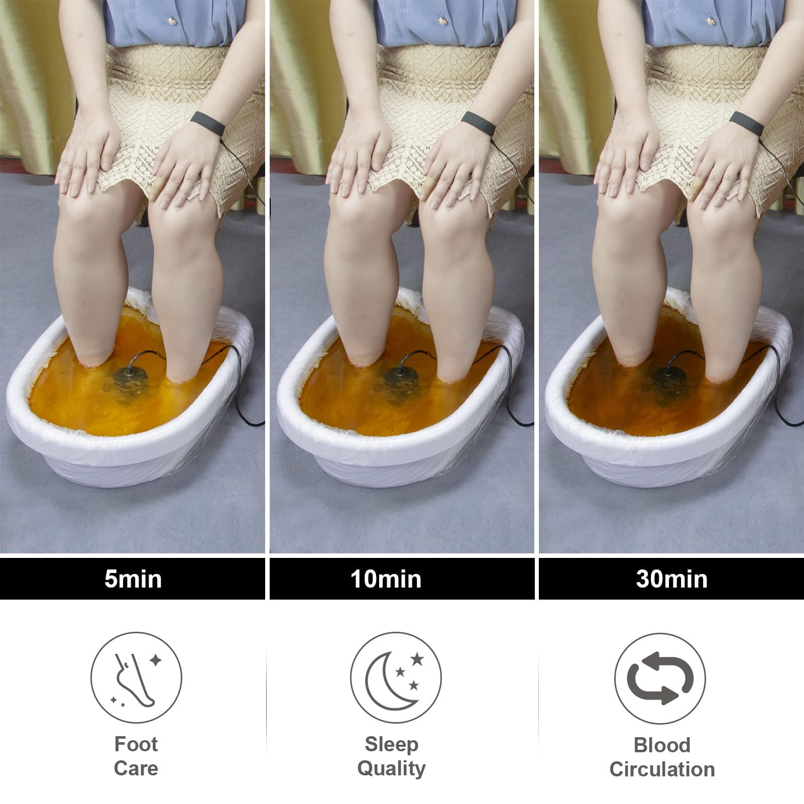 VnioLife VnioLife Ionic Foot Bath Detox Machine, Dual Foot Detox Machine for 2 Users with Heating Belt, 5 Detox Mode,Dual Channel, Suitable for Home Beauty Salon Foot Spa Use