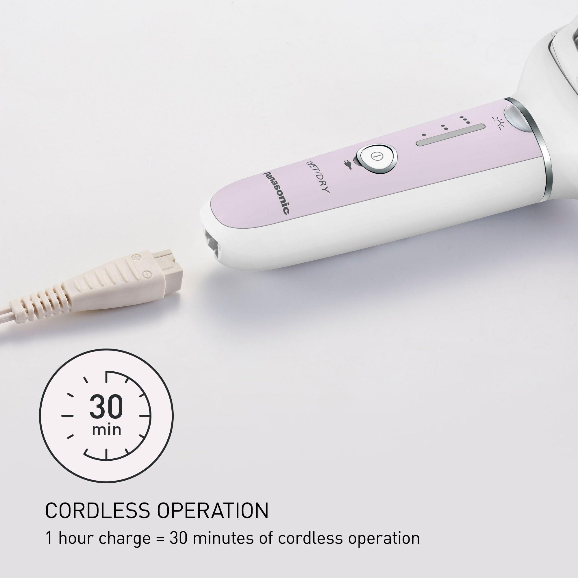 Panasonic Panasonic Epilator with Gentle Cap, Electric Hair Remover for Home, 3 Speed Settings, Wet Dry, Washable - ES-EY30