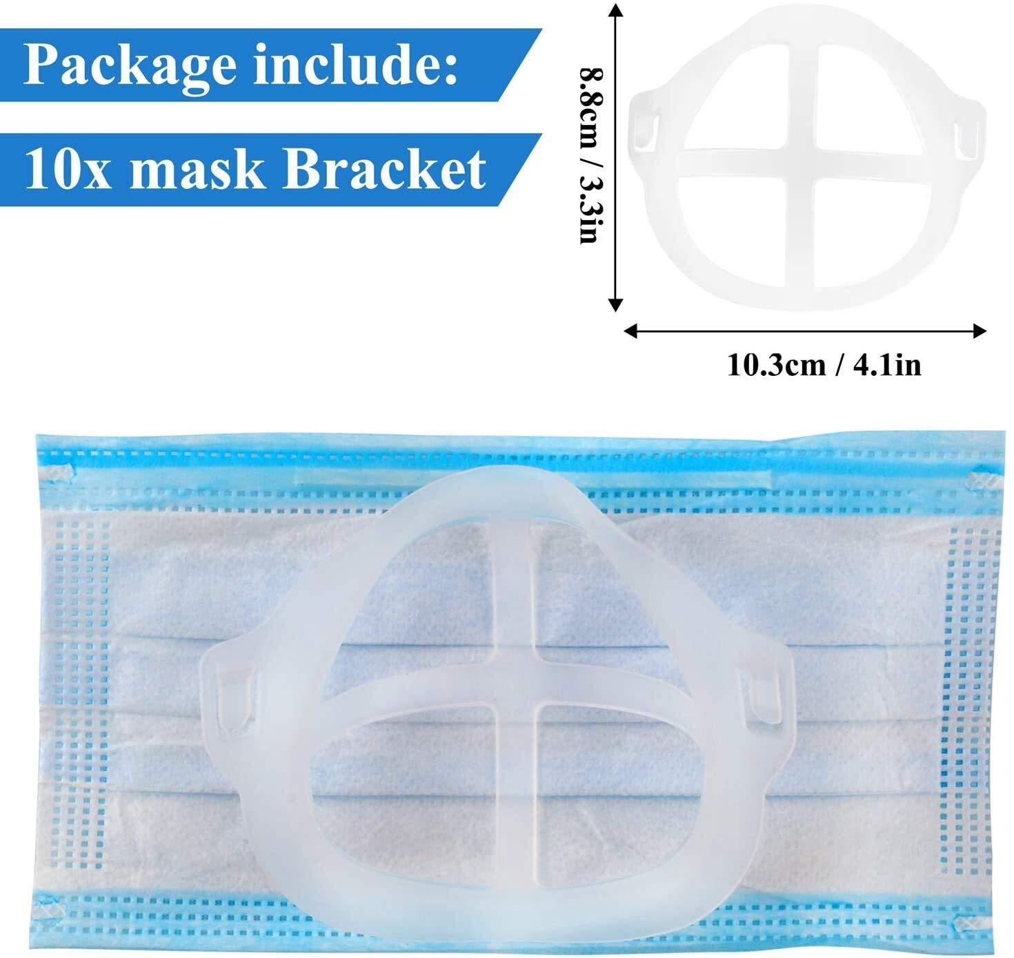 ACCROL ACCROL Pack of 10 3D Mask Holder Mask Holder, Mask Holder, Support Frame, Inner Cushion for Mask, Lipstick Protection Stand Face