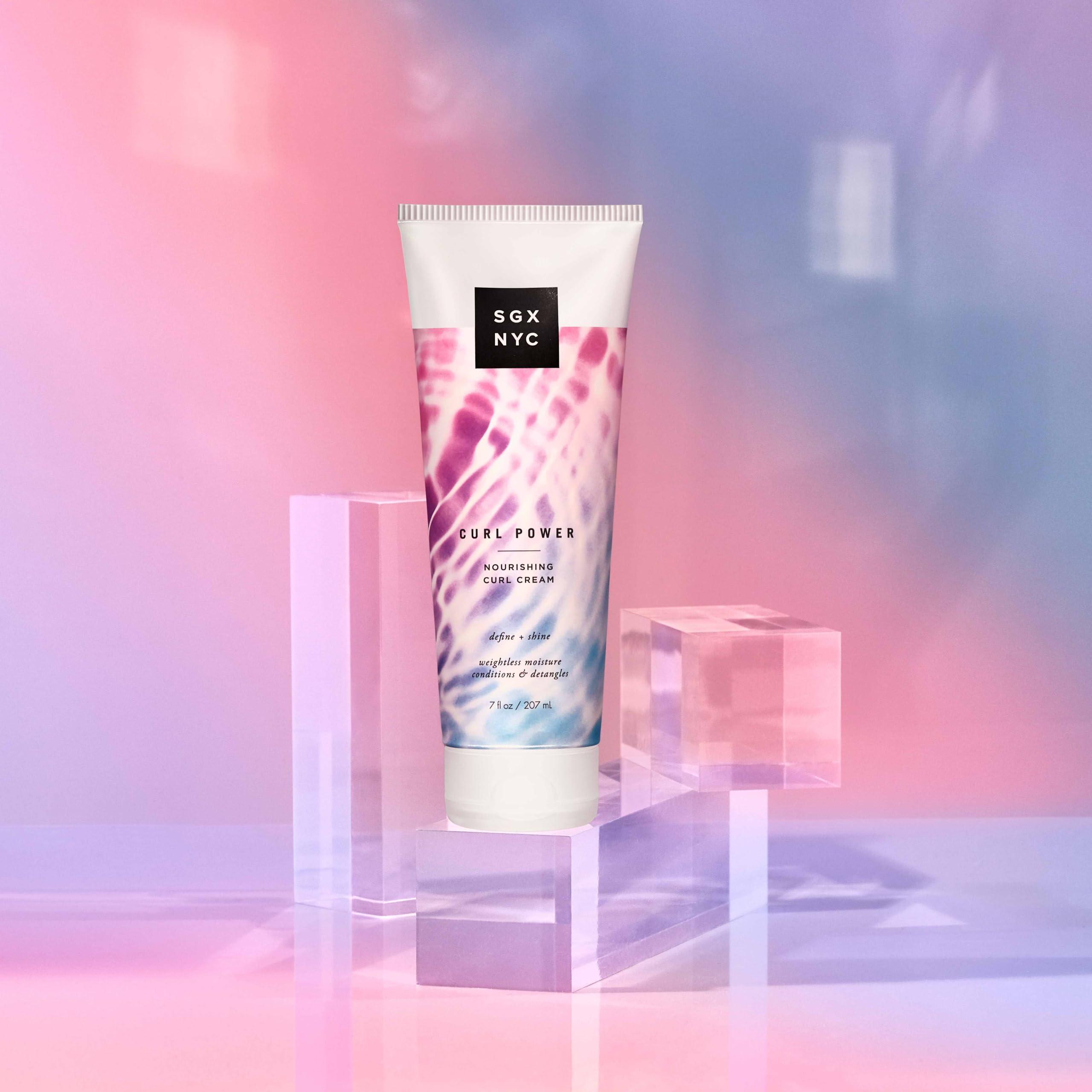 Dr. Fresh SGX NYC Curl Power Cream - Curly Hair Products for Frizz Elimination - Curl Cream with Coconut and Shea Butter for Curly and Wavy Hair - 7 oz