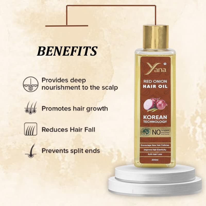 Yana Yana Onion & Black Seed Hair Oil For Long Hair Men By Korean Technology