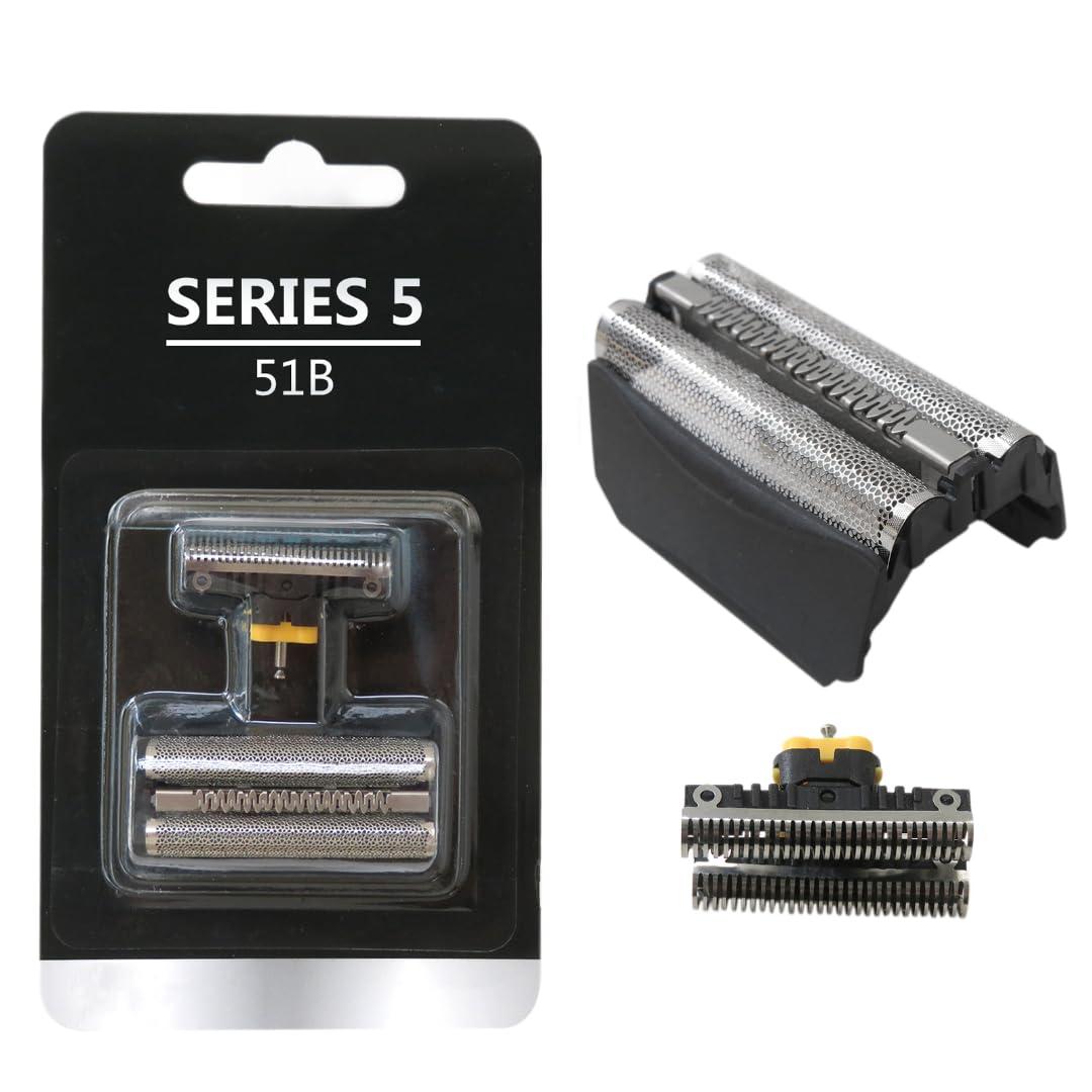 eStarpro 51B Replacement Shaver Foil Head + Cutter Fit for BRAUN 5 Series 550s-3, 550s-4, 550cc, 550cc-4, 560, 560s-3, 560s-4, 565cc, 565cc-4, 570s-4, 570cc, 570cc-3, 570cc-4, 590cc, 590cc-3, 590cc-4