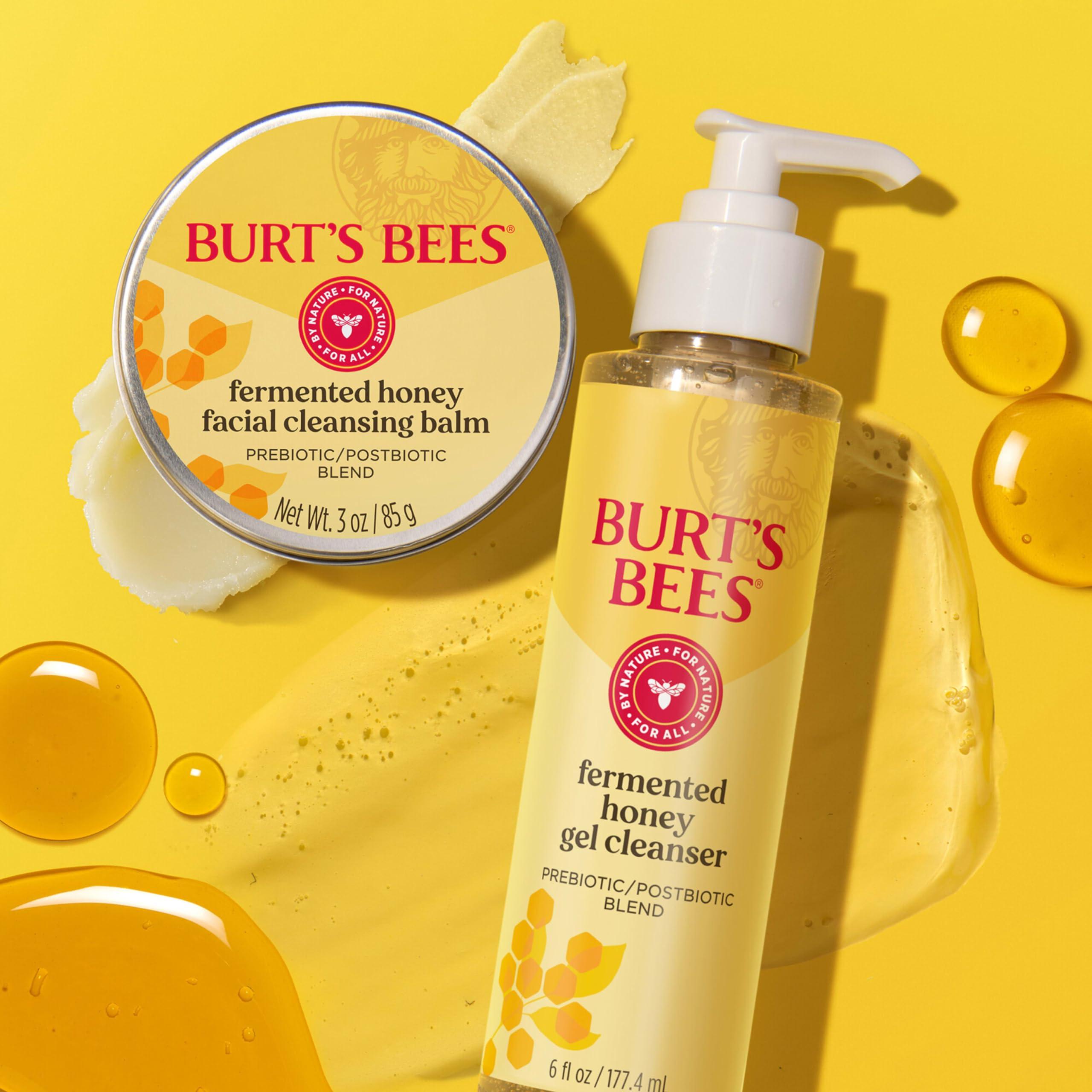 Burt\'s Bees Burt\'s Bees Fermented Honey Facial Cleansing Balm, With Prebiotic and Postbiotic Blend, Contains Fermented Honey and Green Tea, Natural Origin Skin Care, 1 Tin, 3 oz.