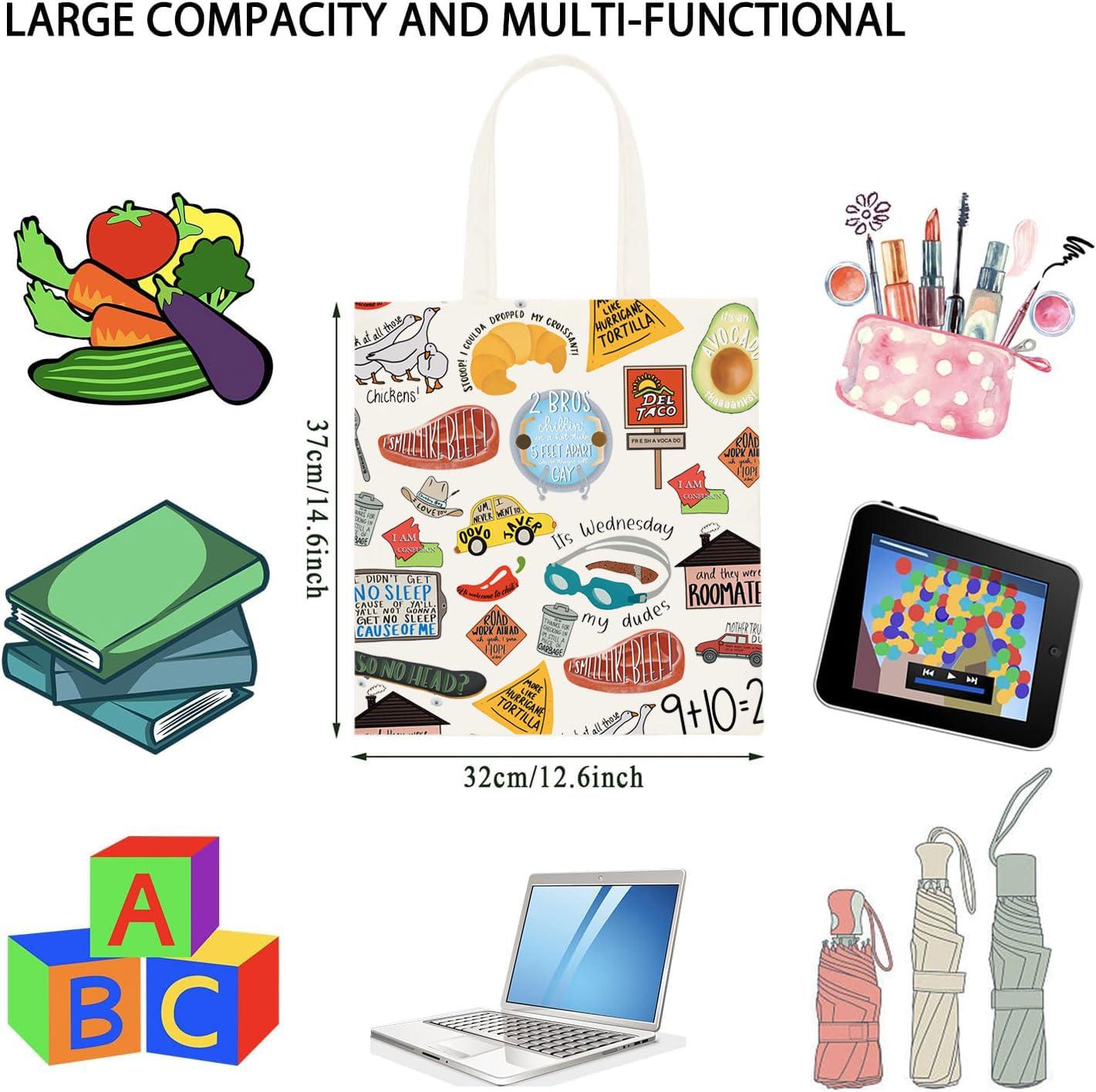 WCGXKO WCGXKO Funny Vine Humour Quote Vine Meme Lover Canvas Tote Bag (meme)