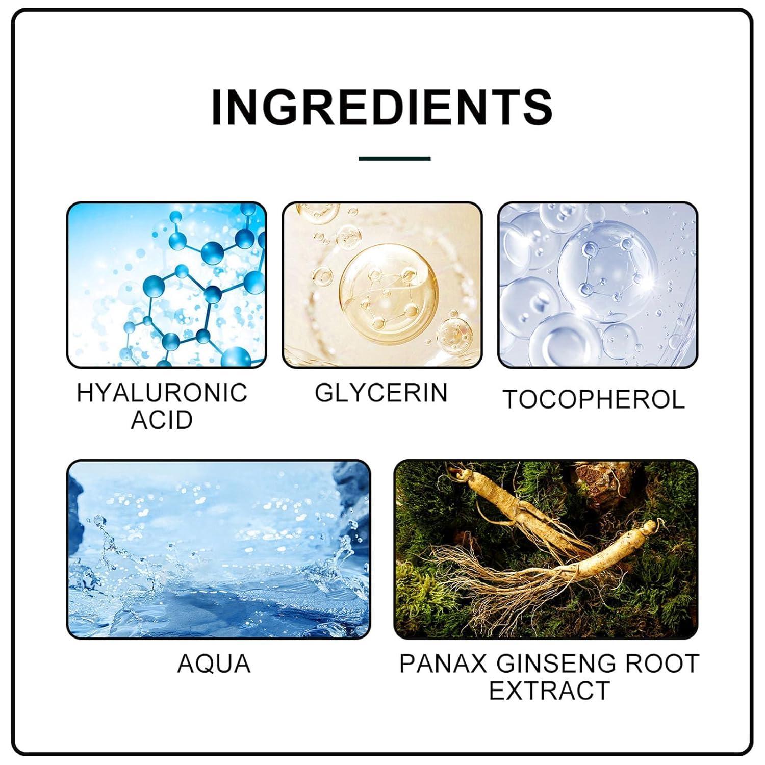 dyfgweq dyfgweq Ginseng Eye Oil Roller, Eye Repair Serum, eye cream anti aging Essential Oil for Dark Circles, Eye Bag, Puffiness, Wrinkles, with 360 Massage Ball Roller (3pcs)