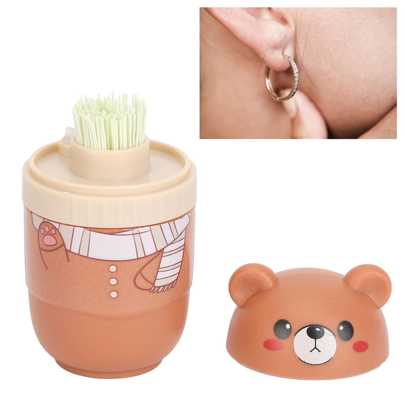 Generic Ear Piercing Cleaner Set, Earring Cleaner For Pierced Ears 240pcs Earrings Hole Cleaning Line Ear Piercing Cleaning Solution with 10ml Ear Care Solution Ear Piercing Care