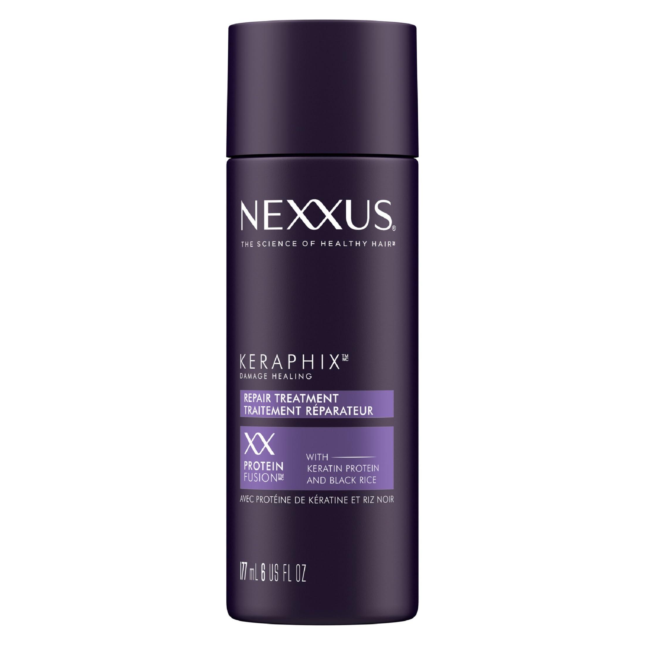 Nexxus Nexxus Keraphix ProteinFusion Conditioner with Keratin Protein and Black Rice for Damaged Hair 33.8 oz & Damage Repair Pre-Wash Treatment Cream for Dry Hair