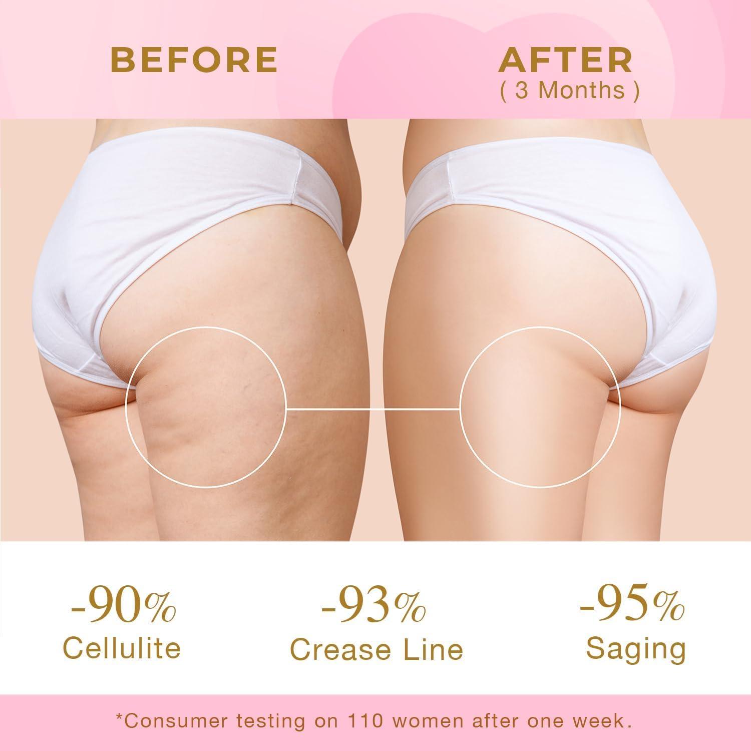 Luxvez Skin Tightening Cream for Body: Cellulite Cream for Toning and Lifting Thighs, Butt, and Legs Reduces Sagging Skin and Enhances Curves for a Youthful Look