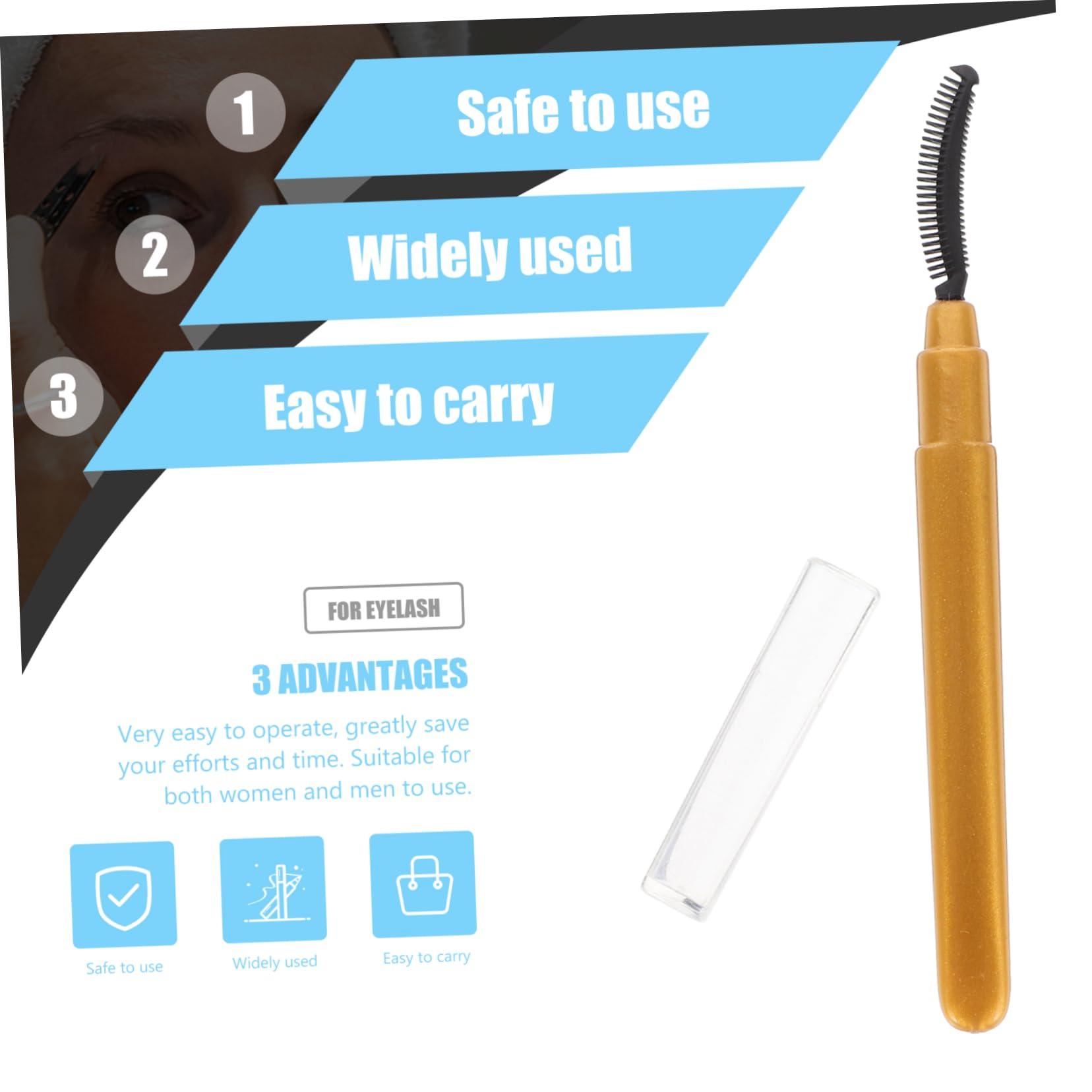 FOMIYES FOMIYES Fashionable Gold 6pcs Mascara Brush Lash Wand Set Soft Silicone Makeup Brushes for Travel