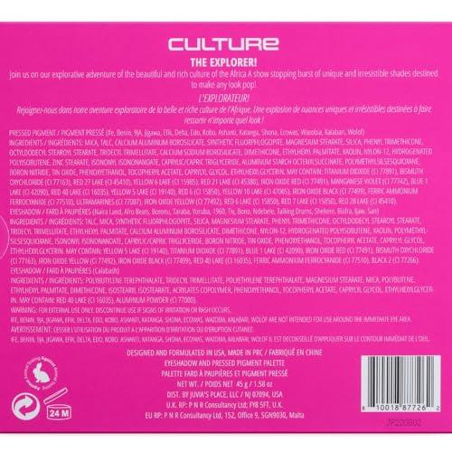 Juvia's Place Juvia\'s Place Palette Culture - Yellow, Greens, Pink, Purple, Orange, Chromatic & Glitter Shades, 30 Pigmented Makeup Palette for Eye Color & Shine, Pressed