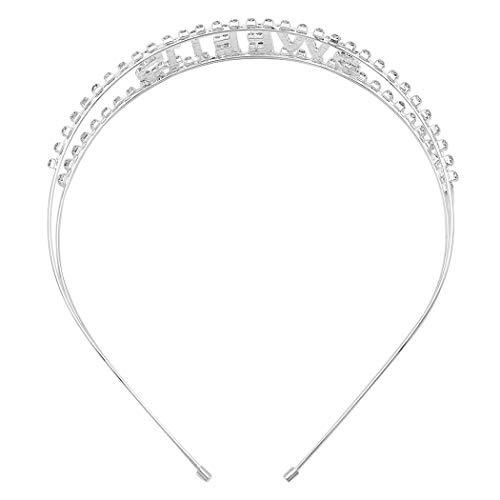 Rosemarie Collections Rosemarie & Jubalee Women's Detailed Split Double Row SWEET 15 Crystal Rhinestone Quinceanera Birthday Fashion Headband