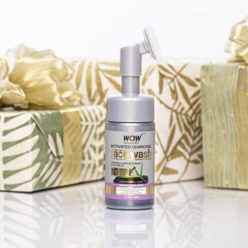 WOW Skin Science WOW Skin Science Activated Charcoal Face Wash With Built-In Face Brush For Removing Impurities - Detox, Cleanse, Purify - (100 ml)