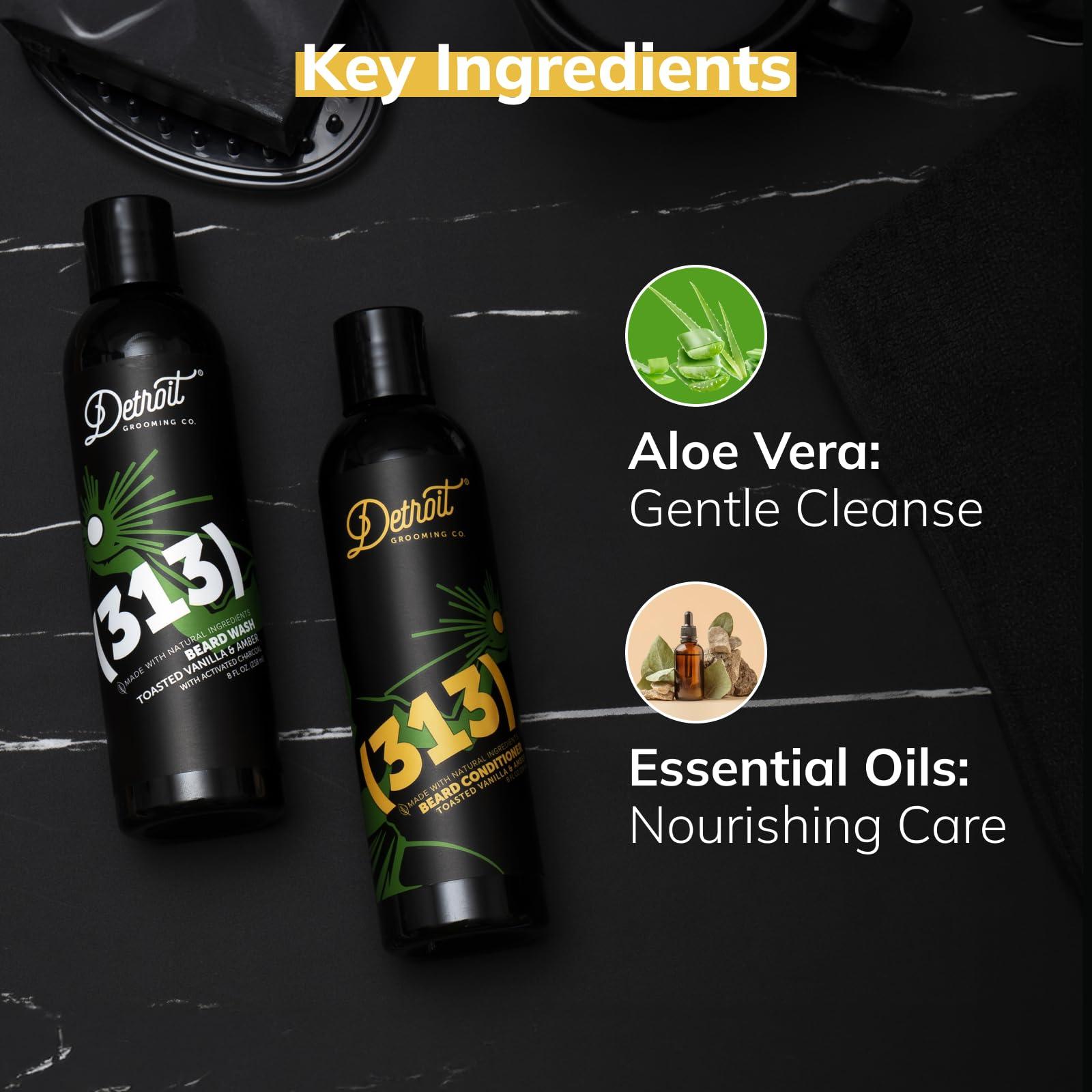 Detroit Grooming Co. Detroit Grooming Co. Beard Bundle - Beard Wash & Conditioner, Beard Butter and Beard Oil - Toasted Vanilla Amber Scent