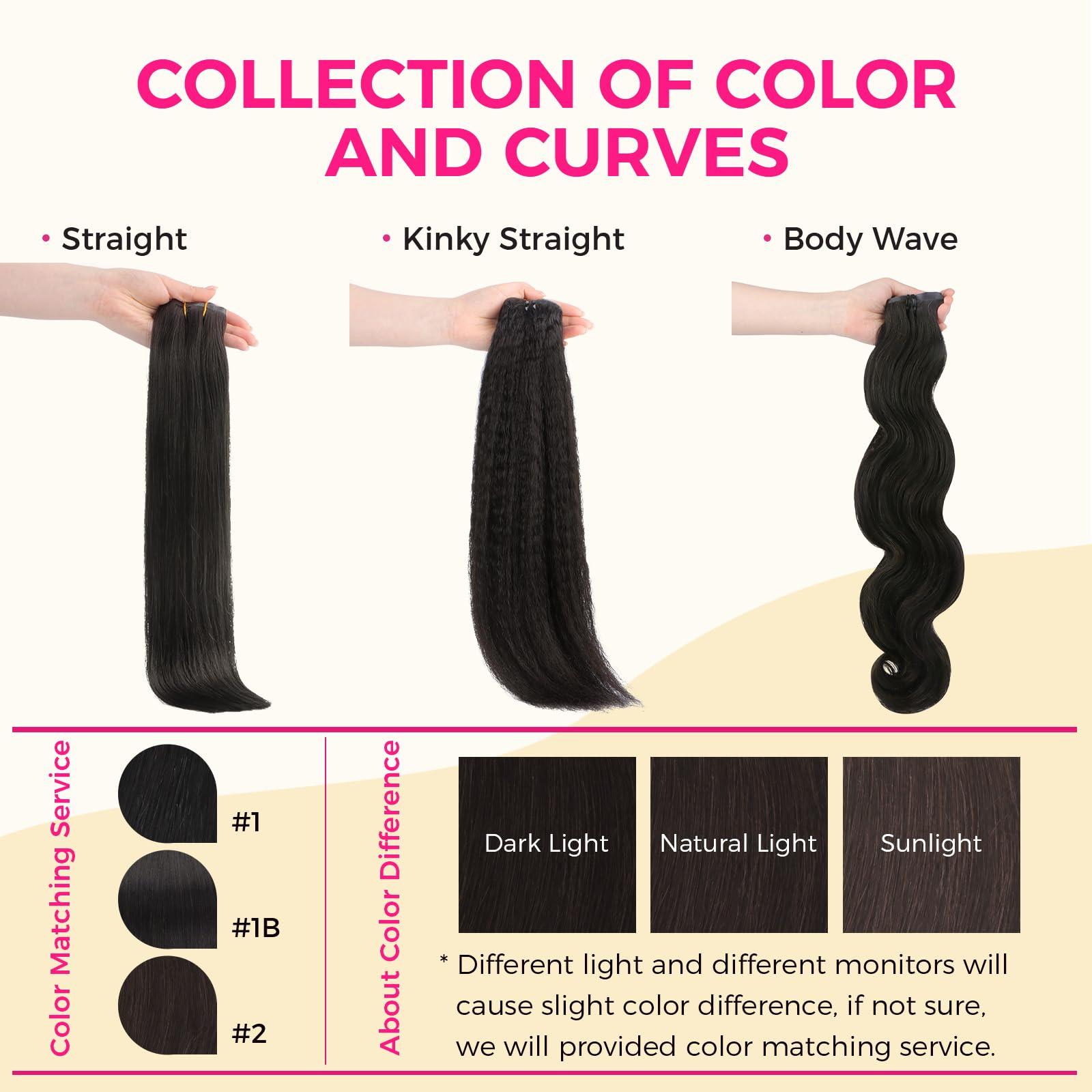 Lashey Lashey Seamless Clip in Hair Extensions Human Hair 130g 9pcs #2 Dark Brown Straight 14 Inch Clip in Hair Extensions for Women Hair Extensions with PU Soft Invisi Edge