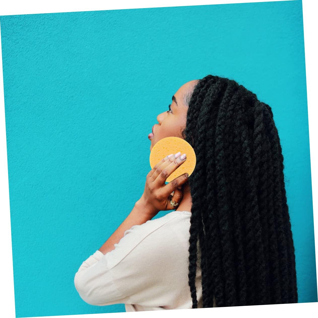 Ipetboom Ipetboom 10 Pcs Round Sponge Pads Makeup Remover Pads Round Face Sponge Kit Facial Powder for Women Circle Facial Sponge Makeup Remover Sponge Makeup Sponge Cleansing Facial Sponge Yellow