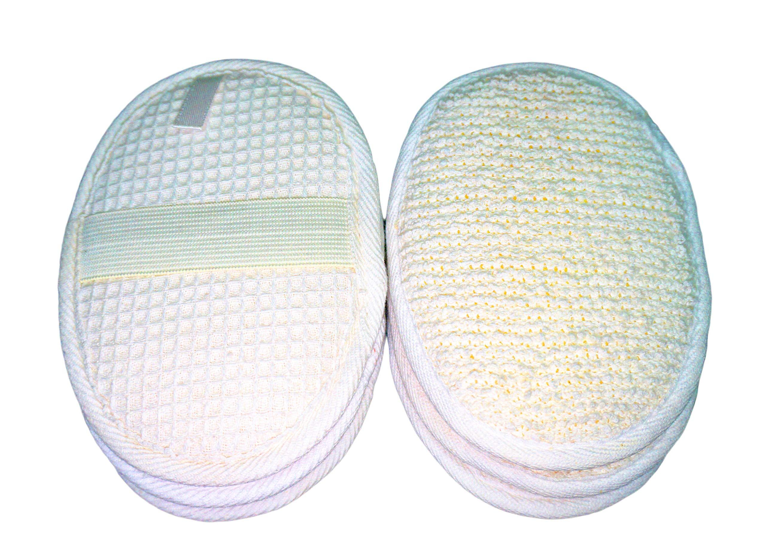 JINS-Hung 6Pack (Large 6.3x4.3 inches) Exfoliating Face Body Pad (100% Soft Terry Cloth) Cloth Materials Loofah Sponge Scrubber Brush Close Skin for Men and Women When Bath Spa and Shower