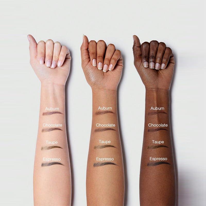 NinthAvenue Basics Instant Brow Brush, Brow Brush, Eyebrow Brush, Brow-Fection, Waterproof & Smudge-Proof Liquid Eyebrow Brush, Square Brush for Natural Brow (Chocolate)