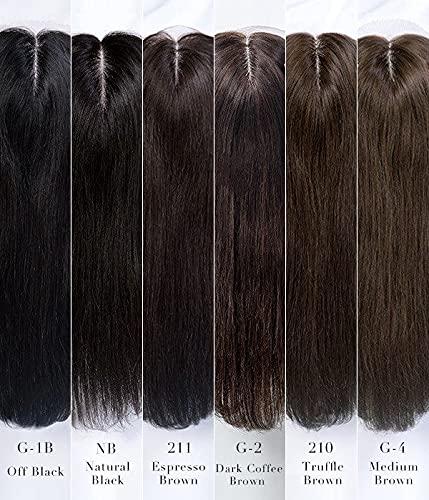 uniwigs uniwigs 6''X6'' Upgrade Claire Virgin Remy Human Hair Topper, Top Hair Pieces for Women Hair Loss or Thin Hair, (16'', 211)