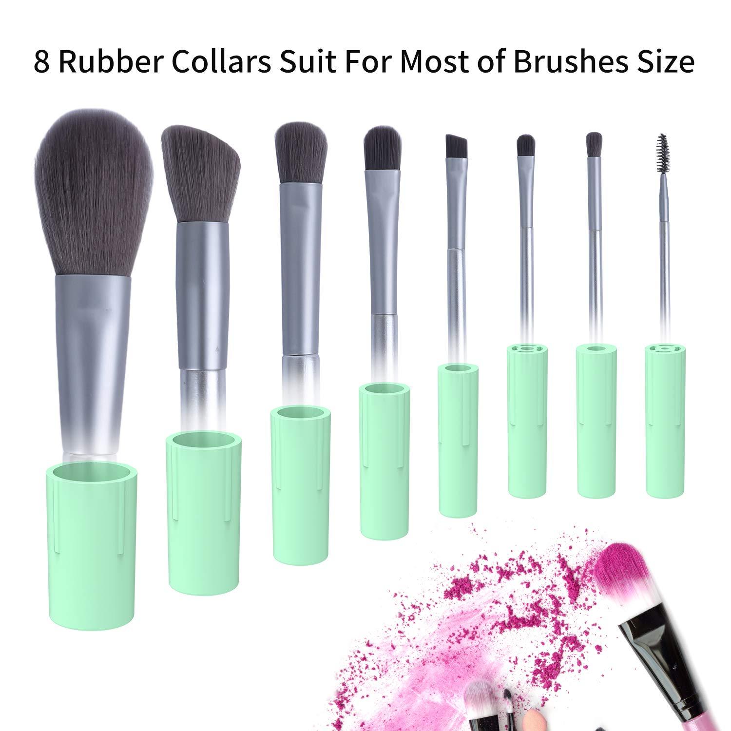 senbowe Senbowe Upgraded Makeup Brush Cleaner and Dryer Machine, Super-Fast Electric Brush Cleaner Machine with 8 Size Rubber Collars, Automatic Brush Cleaner Spinner Makeup Brush Tools