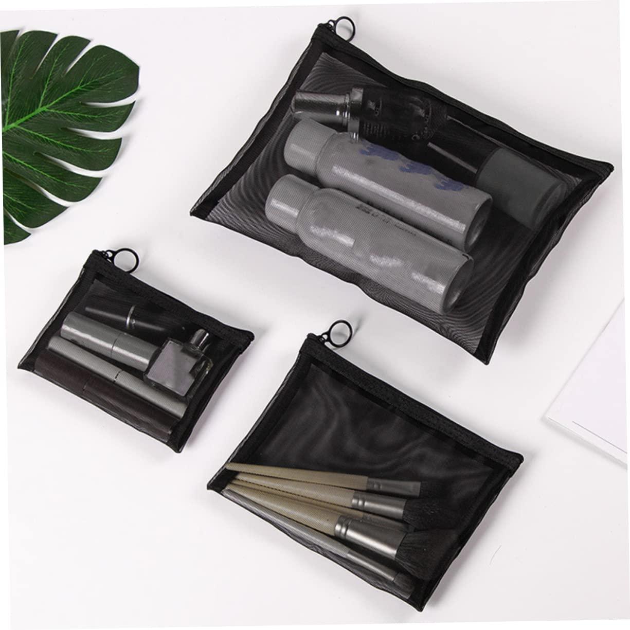 NOLITOY NOLITOY Nylon Makeup Bag Mesh Small Makeup Bag Travel Makeup Bag for Women Cosmetics Pouch Zipper