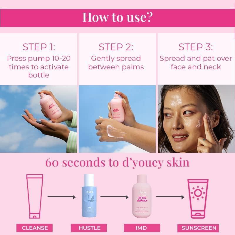 INDIA In my Defense Lightweight Moisturiser for Intense Hydration with Ceramides for Men & Women | Non greasy cream for Dry, Oily & Combination Skin | Korean Skin Care Product | Cruelty Free | 50ml