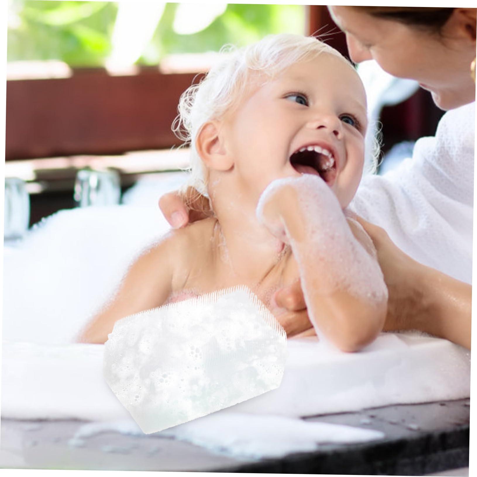 NULYLU NULYLU 2pcs Sensory Brush Sponge Brush Daily Use Shower Brush Household Head Scrubber Bath Accessories Newborn Bath Essentials Cap Shampoo Scalp Scrubber Sponge for Hair Pp