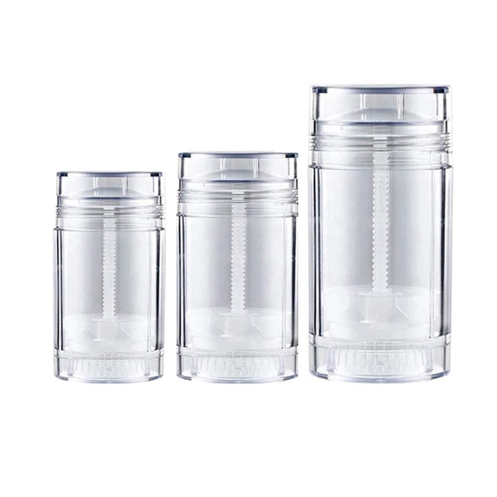 glasstore 4 Pcs Deodorant Container Clear Empty Twist-up Tubes DIY Deodorant Stick Containers Bottom Filling Gel Cosmetics Lip Balm Tube Bottle (50ml/1.7oz)