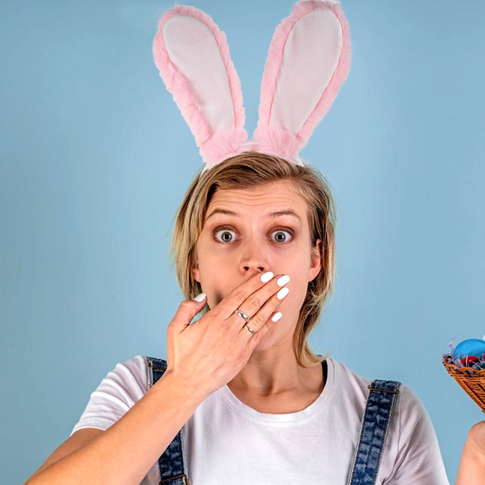 SAFIGLE SAFIGLE Rabbit Hair Clip Rabbit Ear Clips Bunny Ears Headband Plush Rabbit Ears Hair Clasp Bunny Ear Headwear Hair Easter Headbands for Women