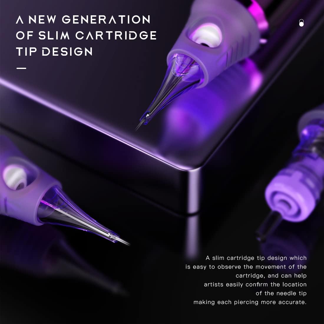 MAST TATTOO Mast Tattoo Cyber Cartridges Needles Disposable 20 Tattoo Needles Round Liner Super Bugpin 1014RL