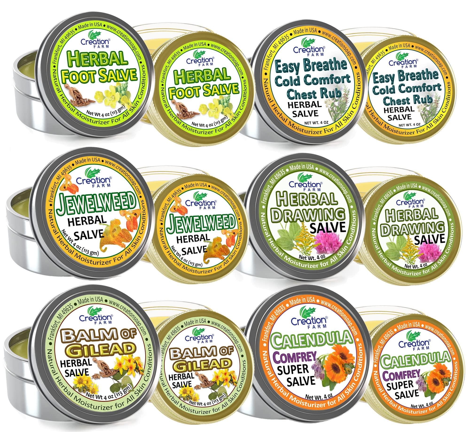 Creation Farm Creation Farm Foot Salve Herbal Balm Cream - Balsamo pomada crema herba de Los pies featuring Peppermint, Tea Tree plus 10 botanicals