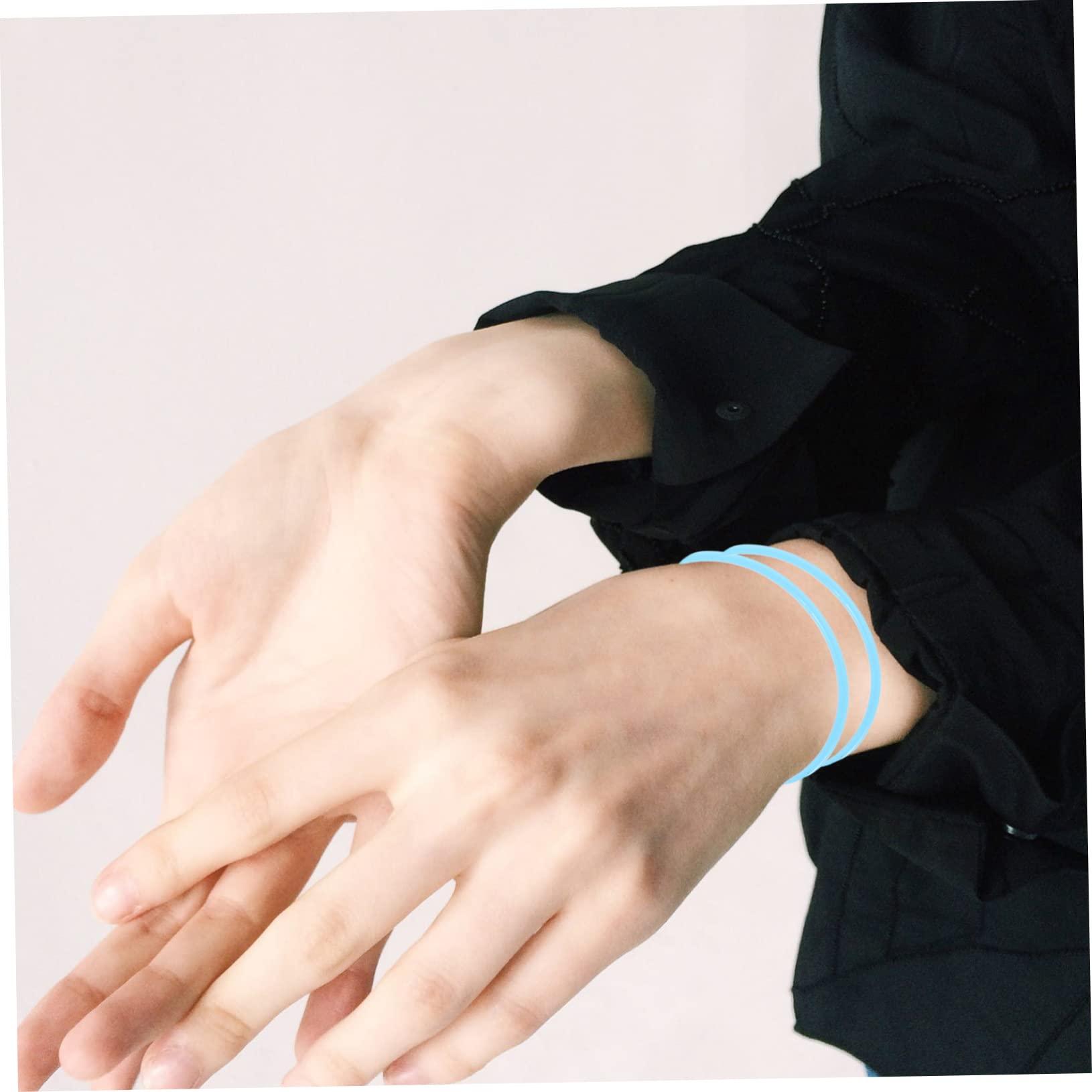 ABOOFAN ABOOFAN 150 Pcs Luminous Silicone Bracelet Women Bracelets Ponytail Hair Rubber Ties Bracelets for Women Wide Kids Rubber Bands for Hair Silicone Bands Elastic Band Girl Office