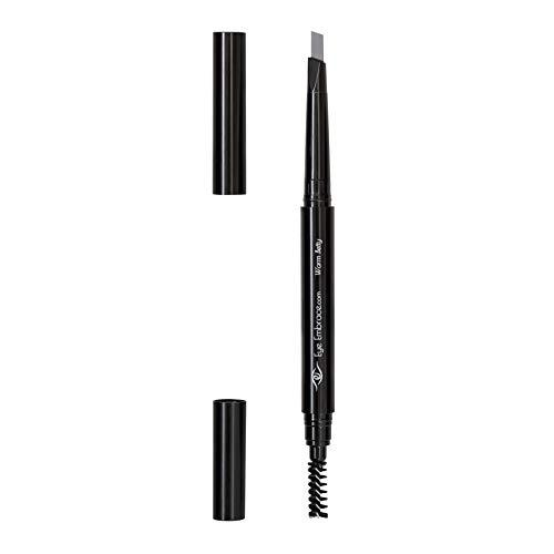 Eye Embrace Eye Embrace Warm Betty: Light Gray Eyebrow Pencil – Waterproof, Double-Ended Automatic Angled Tip & Spoolie Brush, Cruelty-Free