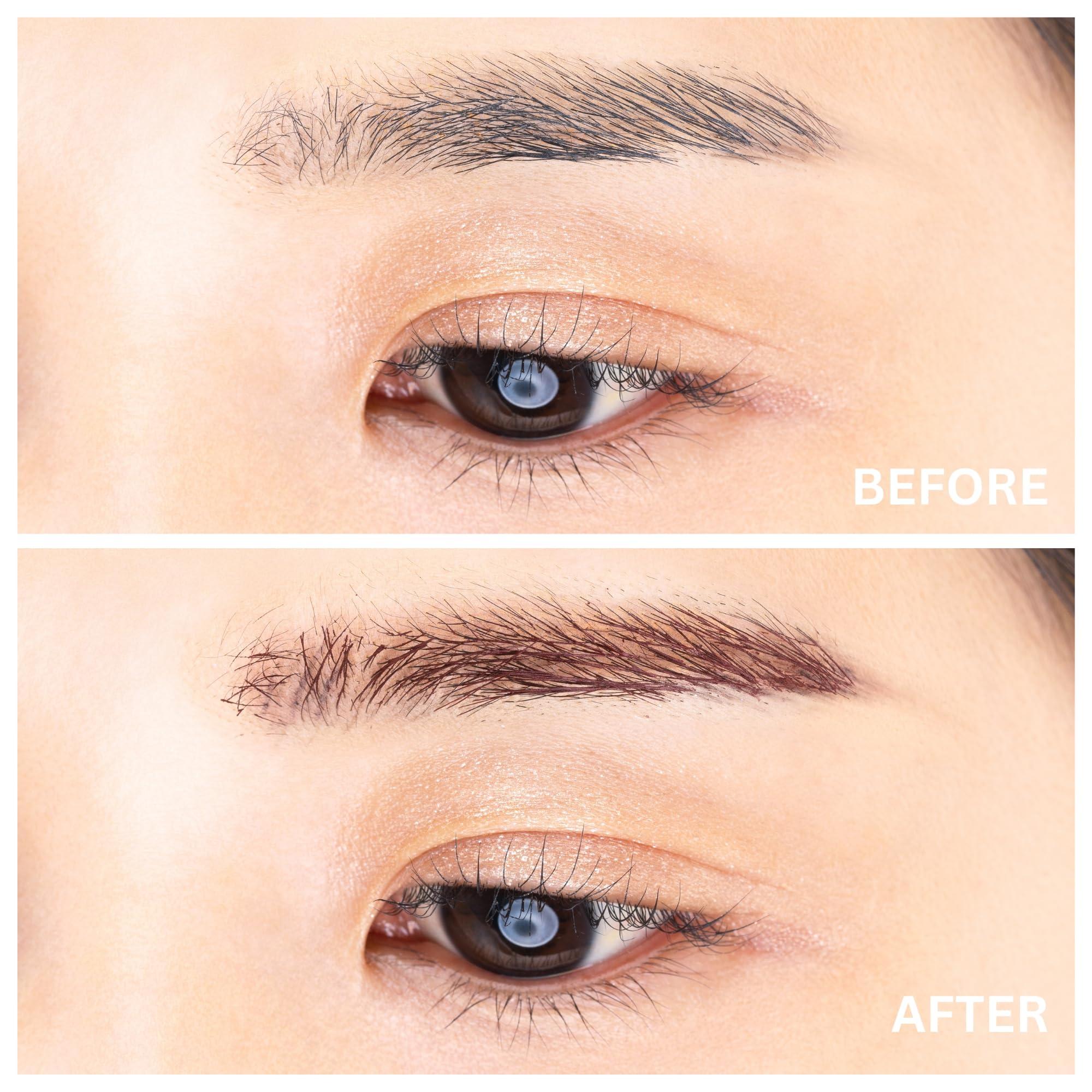 Paul & Joe Paul & Joe Eyebrow Mascara, Soft Texture and Clear Color, Natural finish, Long Lasting Eyebrow Makeup for Fuller Eyebrows, 04 Plum Red, 0.17 oz