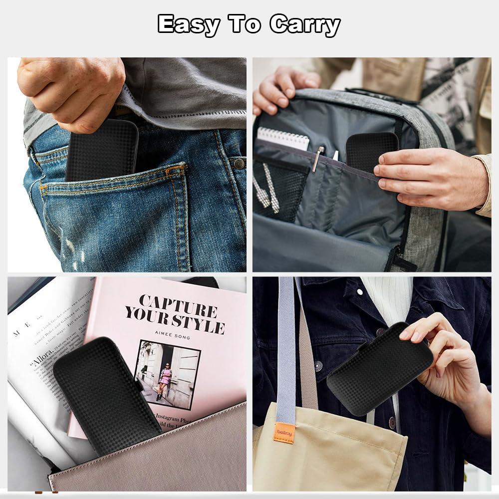 Vilnadu Manicure Kit Easter Basket Stuffers for Teens - Manicure Set, Nail Clippers Kit, 7 Pcs Manicure and Pedicure Kit, Black Nail Care Kit Easter Gifts for Men Teens Boys Dad Boyfriend Father Women Mom