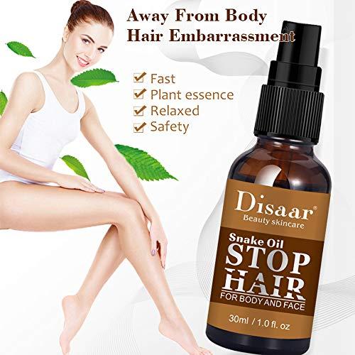 DISAAR Beauty DISAAR BEAUTY Snake Oil Stop Hair Remover Body Face Spray Powerful Permanent Painless Inhibitor Shrink Pores Skin Smooth Natural Moisturizing 30 ML
