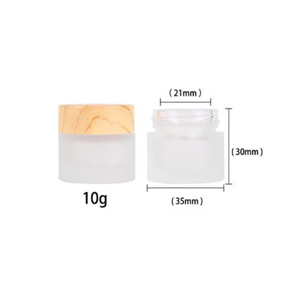 Leadigol Leadigol 10Pack Empty Sample Jars, Frosted Glass Cream Jar Bottle with Lid Cosmetic, Refillable Cream Jar Pot for Makeup Lotion, Cosmetic Containers Refillable Jars