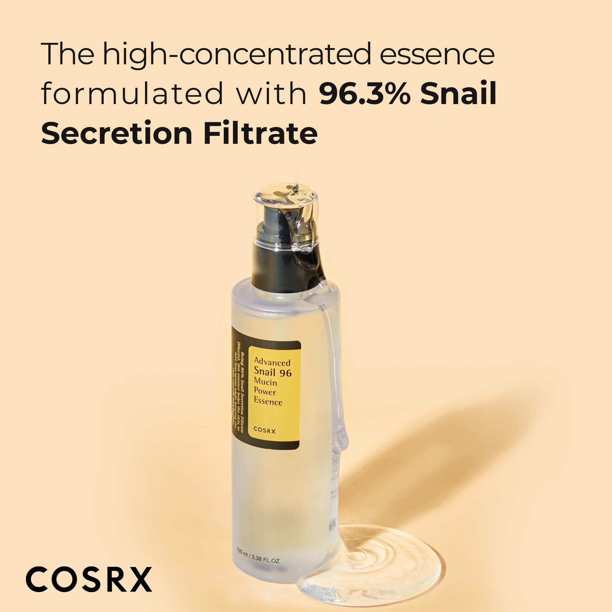 COSRX COSRX Skin Cycling Routine - Snail Mucin 96% Essence + Retinol 0.1 Cream, Recovery Set for Face and Neck, Fine Lines Spot Treatment, Repair Cream for Face