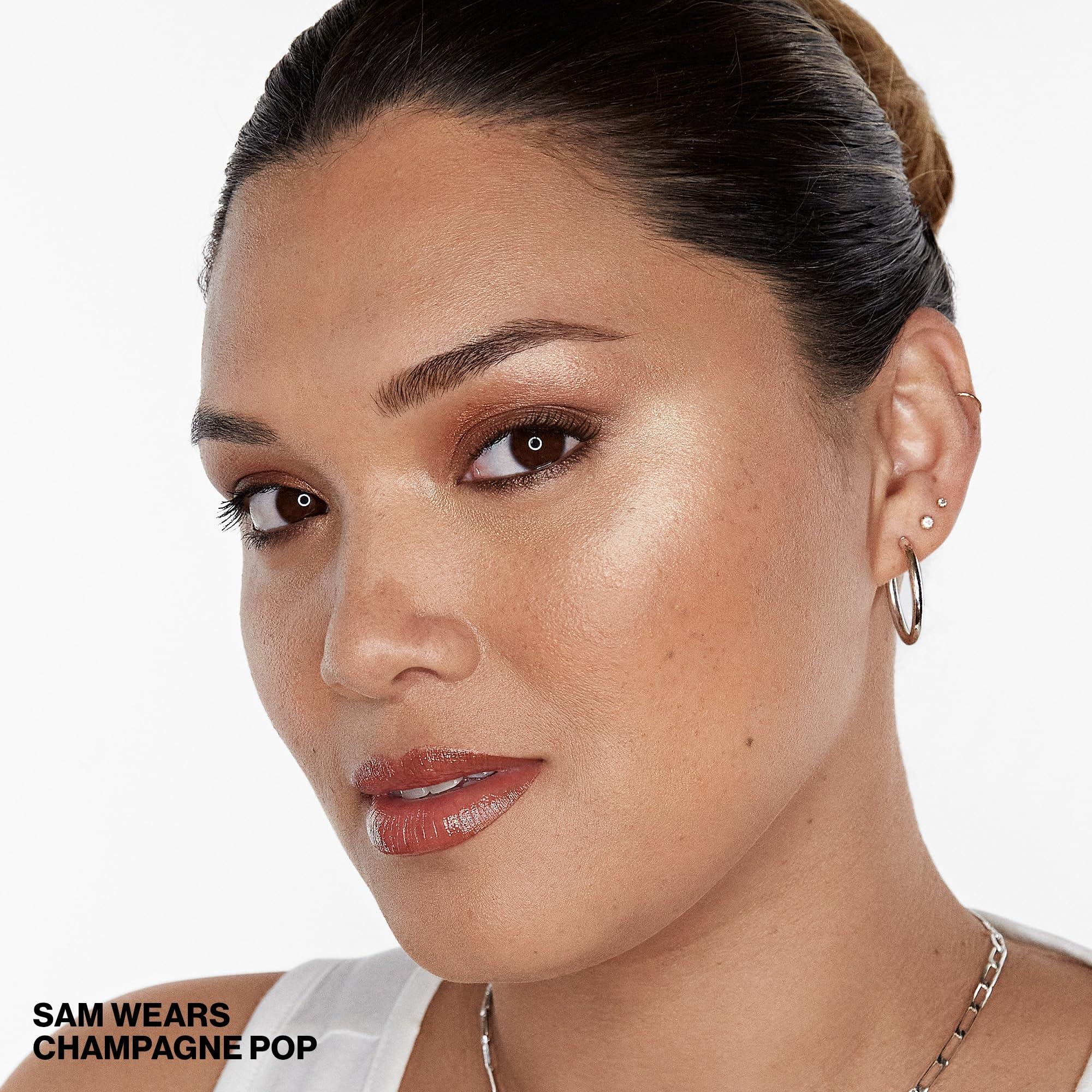 Smashbox Smashbox X BECCA Shimmering Skin Perfector Pressed Highlighter | Luminous Glow + Buildable, 0.09 Ounce, Champagne Pop Mini