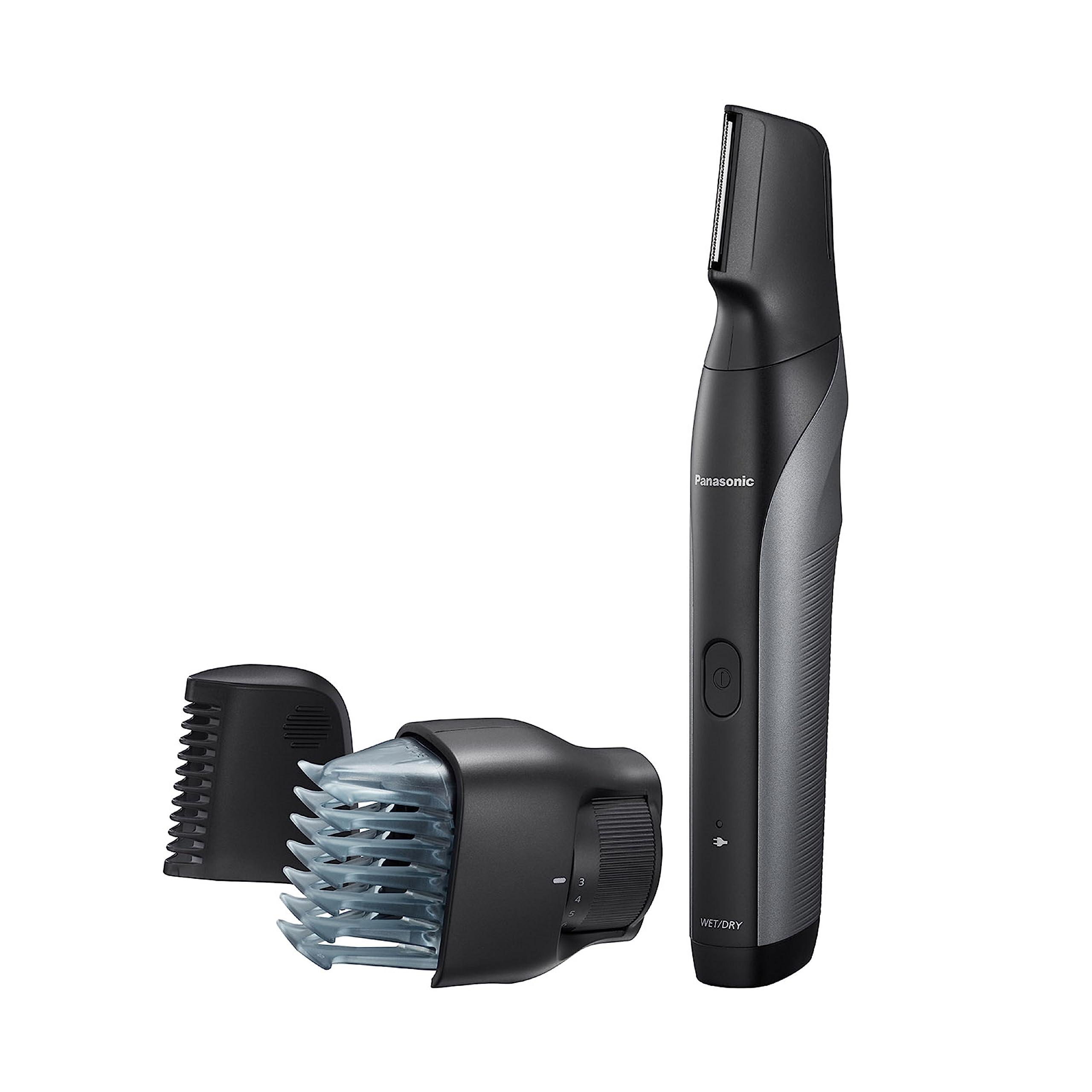 Panasonic Panasonic Body Groomer for Men and Women, Unisex Wet/Dry Cordless Electric Body Hair Trimmer with 2 Comb Attachments, Multi-Directional Shaving in Sensitive Areas - ER-GK80-S (Black)