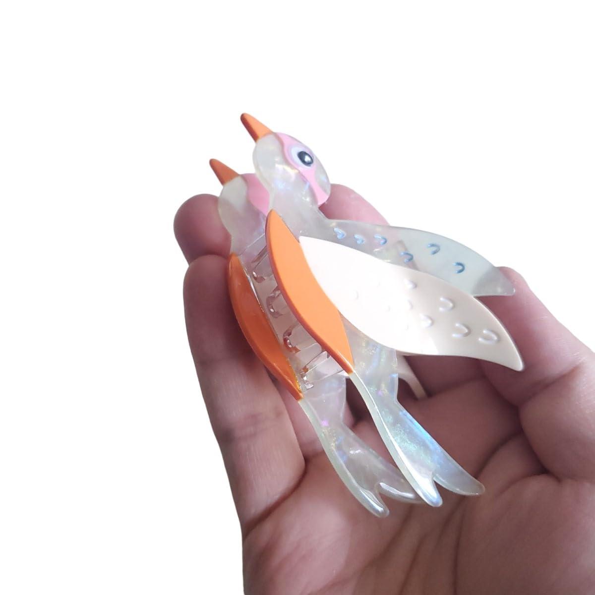 Clip Sugar Bird Hair Clip,Acetate Claw Clips,Hair Clips for Women