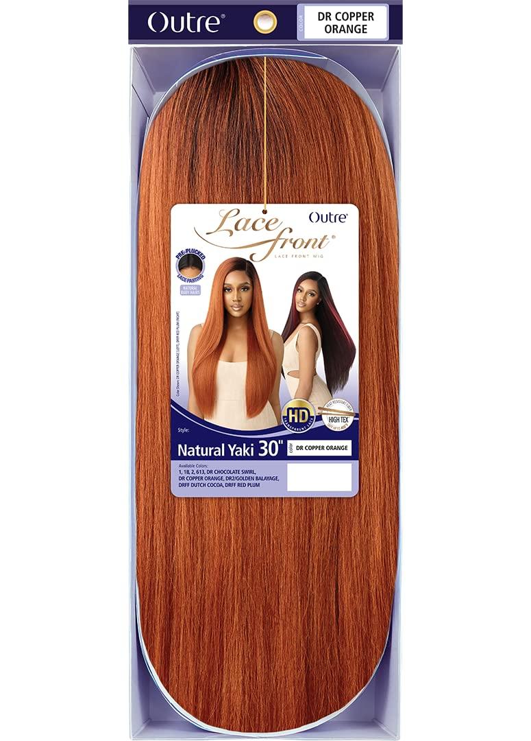 Outre Outre Lace Front Wig Natural Yaki 30\" (DR2-GOLDEN BALAYAGE)