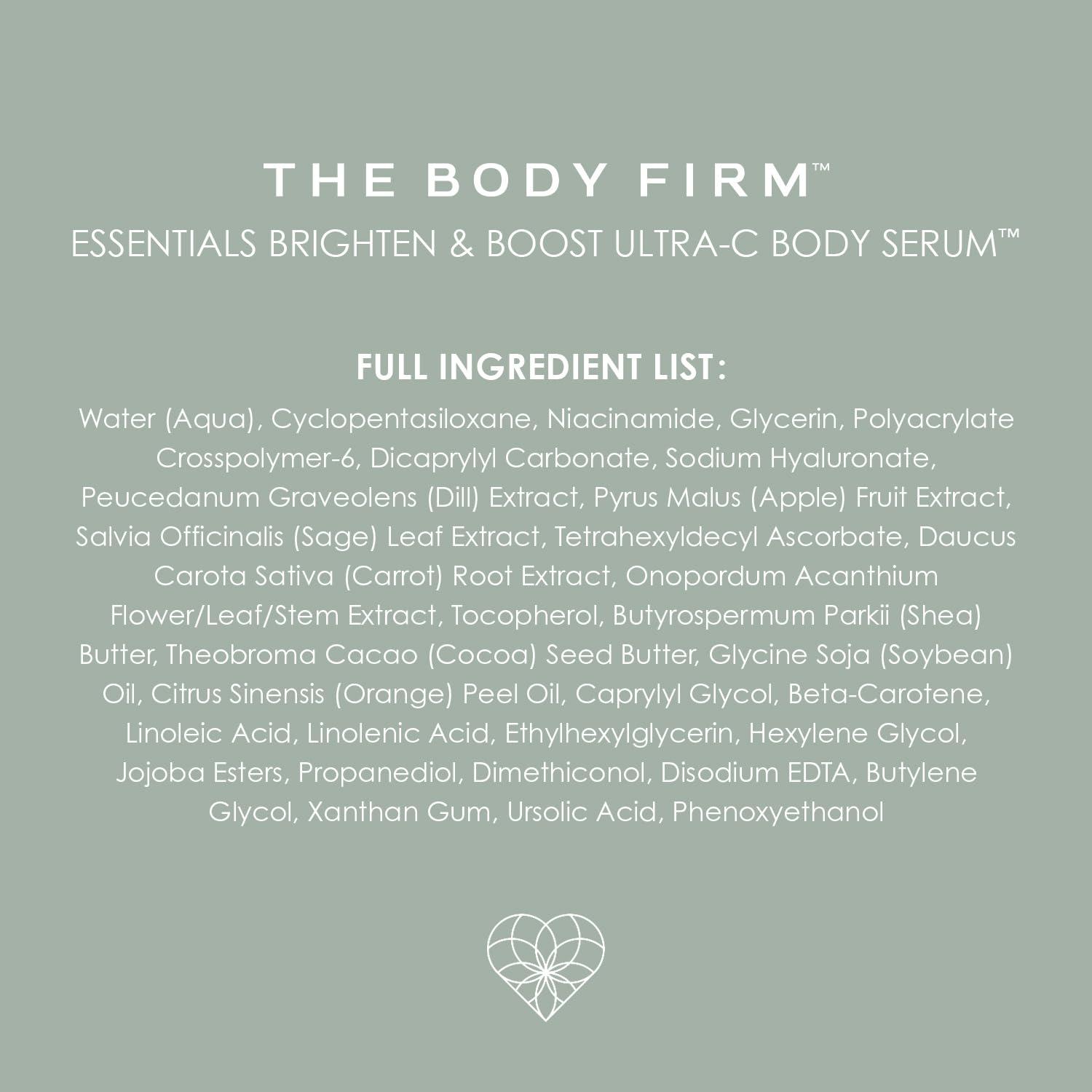 Crepe Erase Crepe Erase Brighten & Boost Ultra-C Body Serum, Anti-Aging Skin Care, Firming Body Moisturizer w/Vitamin C, Moisturizing Shea Butter & Cocoa Butter to Support Wrinkle, Crepe Skin & Collagen, 4 fl oz